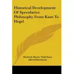 HISTORICAL DEVELOPMENT OF SPECULATIVE PHILOSOPHY FROM KANT TO HEGEL