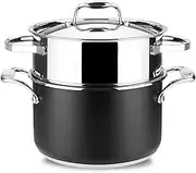 MAGEFESA Prisma – 7.9 inches steam Pot with lid, Made in 18/10 Stainless Steel, for All Types of Kitchens, Induction, Easy Cleaning, Dishwasher and Oven Safe up to 392ºF