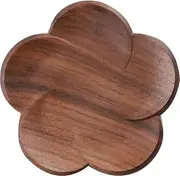 CVBFDB Walnut Wood Coasters Placemats Decor Petal Heat Resistant Drink Mat Home Table Tea Coffee Cup Pad Household Mat