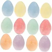 DIYEAH 12pcs Jumbo Egg-shaped Colored Sidewalk Chalk Boy Girl Non-toxic Washable Chalk for Outdoor Drawing and Classroom Activities Vibrant Colors for Creative Expression