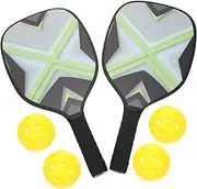 PAMINGONO Set Outdoor Paddle Kit 1 Set for Boys and Girls Adults Sports Equipment Balls Wood Material