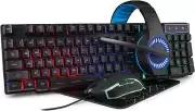 Rainbow Mechanical Gaming Keyboard and Mouse and Headphones Combo, PC Gaming Bu