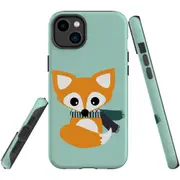 For iPhone 14 Plus Case Tough Protective Cover, Cute Brown Fox