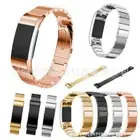 Stainless Steel Metal Link Bracelet Watch Strap Band For Fitbit Charge 3 / 4