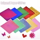 50Pcs Multicolor Folding Paper DIY Handmade Cardstock Paper Paper Cuttings