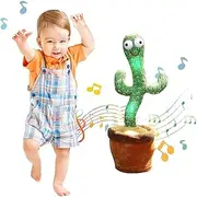Bonistasia Dancing Cactus Toy, Talking, Recording, Singing, Shake, Luminous, Built in 120 Children's Songs, Birthday Gifts, Party Decorations, Parent-Child Early Education, Electron Plush Toys (USB)