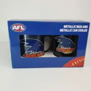 Adelaide Crows AFL Metallic Mug and Metallic Can Cooler