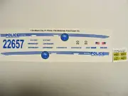 Miami City FL Police 1/24 Water Slide Decal Set Fits Motormax Ford Crown Vic