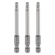 3pcs TT25 Torx Head Screwdriver Bit 3" Long 1/4" Hex Shank Magnetic Screw Driver