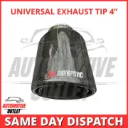 AKRAPOVIC EXHAUST TIPS 4" ROLLED EDGE STAINLESS SILVER & BLACK CARBON FIBRE
