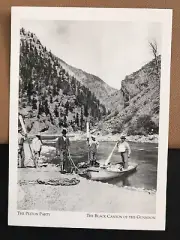 POSTCARD COLORADO, BLACK CANYON OF THE GUNNISON- PELTON PARTY ON RIVER -REPRO