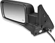 DNA Motoring OEM-MR-CH1320267 Factory Style Powered Adjustment Mirror with Heated Glass Left Side View Door Mirror Replacement for 06-10 Commander