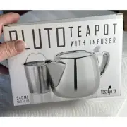 Tealyra Pluto Teapot With Infuser Silver 540 ML 18.2 FL OZ New In Box