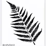 Fern Leaf 7x4 Inch Sturdy & Reusable Plastic Stencil