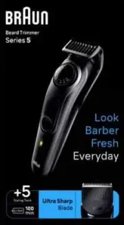 BRAUN, Beard Trimmer Series 5, BT5420, Fully Washable Plus 5 Styling Tools