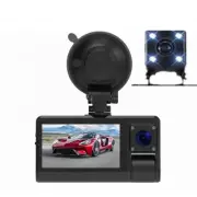 1080P DVR Car 3 Lens Dash Cam Front/Inside/Rear Video Recorder Camera G-sensor (for: Volvo)