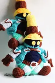 Vivi Final Fantasy IX FF9 Chibi Plushie Amigurumi Stuffed Toy Doll Handmade Soft