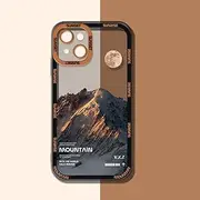 INS Sunset Moon Snow Mountain Phone Case for iPhone 14 13 12 11 Pro Max XS Max XR X 11 Camera Protection Soft Cover for iPhone,T3,for iPhone 11pro