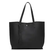 Women Fringe Solid Large Capacity Shopping Shoulder Tote Handbag Bags travel Casual Wild bag