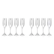 8pc Everclear Tritan Plastic Champagne Flute Party Drinkware Set 145ml Clear