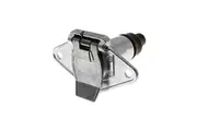 Trailer Plug 7 Pin Round Plug Male Slim Metal Adapter Connector Caravan Boat