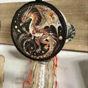 Charmed Dragon Tambourine and Ribbon Wall Accent, Bodhi Gifts