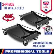 2-Piece Wheel Dolly Car Positioning Jack 450kg Vehicle Mover Transporter Trolley