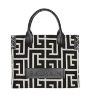 Balmain B Army Monogram Jacquard Small Tote Bag One size Black