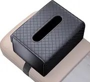 Tissue Holder for Car, Faux Leather Tissue Box Storage for Cars, Rectangular Shape Easy Access Keeps Auto Tidy Travel Road Trips Family Trips Organization Interior Decor