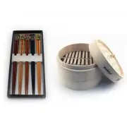 11pc Bamboo Steamer Set: Steam Veggies, Dim Sum & Seafood!