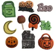 Halloween Nights 4533 - Buttons Galore - Trick or Treat - Craft Sewing Scrap