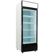 Exquisite One Glass Door Upright Display Refrigerators White 400 Litre