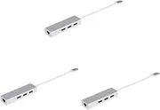 Gatuida Ethernet Adapter 3pcs Ethernet LAN Network Converter Data Hub White Adapter USB Wired Hub