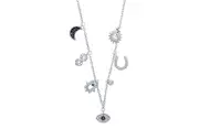 Bevilles Evil Eye Anklet Sterling Silver