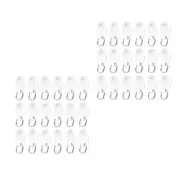100 Pcs Drapery Rail Glider Drapery Sliding Glider Curtain Glider Hooks
