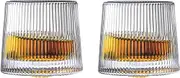2 Pieces Rotatable Crystal Whiskey Glasses - Premium 5OZ Scotch Glasses,Tumbler Whiskey Glass,Old Fashioned Glasses for Drinking Bourbon,Scotch,Red Wine,Cocktails,Cognac,Rum (Spherical bottom) (Flowing water)