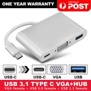 Type C to VGA USB 3.0 USB-C Multiport Extension HUB Adapter For iPad 10 Air Pro