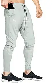 [BROKIG] Mens Lightweight Gym Jogger Pants,Men's Workout Sweatpants with Zip Pocket