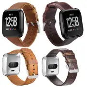 For Fitbit Versa/Lite/Special Edition Genuine Leather Bracelet Smart Wristbands