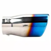Car Rear Tail Throat Liner Burning Blue Stainless Steel Exhaust Muffler Tip Pipe (for: Audi)