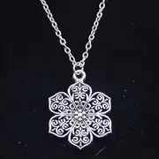 [ZOJK] Necklace 31X24Mm Flower Pendants Short Long Women Men Colar Choker Jewelry Gift