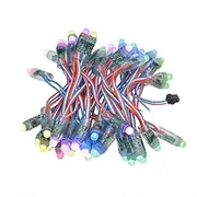 ALITOVE WS2811 RGB LED Pixels Light Individually Addressable 12mm Diffused Digital Full Color LED Pixel Module Strand Light 12V 50 pcs for LED Screen Wall Advertising Sign Board IP68 Waterproof