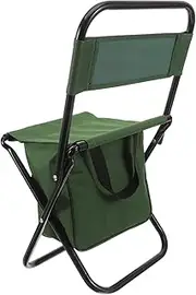GANAZONO Portable Folding Camping Chair with Backrest Multi Function Outdoor Stool for Fishing Picnics and Travel Lightweight Space Saving Design