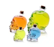 3D Glass Goth Rock Punk Skull Wine Decanter Whiskey Scotch Bar Decor Halloween