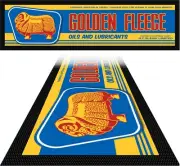 BAR MAT-Bar Runner Aussie Man Cave Beer Spill Mat Pub Rubber Golden Fleece Retro