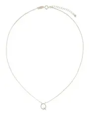 [Mocha] Elly Lou Timeless Initial Q Necklace in Silver