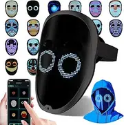 LED Mask with Bluetooth Programmable App for Birthday Gift,Led Lighted Face Transforming Mask,Boywithuke Mask for Adults Kids