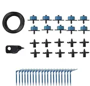 Irrigation System for Garden,Adjustable Irrigation Equipment Watering Devices - Wear-Resistant Drip Emitters Plant Waterer for Agriculture Lawns Courtyards
