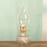 TT-YED Retro and Nostalgic Old-Fashioned Kerosene Lamp, Outdoor Camping Glass Oil Lamp, Farmhouse Kerosene Lamp, Split Emergency Oil Lamp, Flame Adjustable Oil Lamp, Ambient Lighting,F