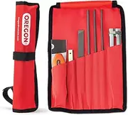 Oregon Universal Chainsaw Field Sharpening Kit, Chainsaw Chain Sharpener with 5/32-Inch (4 mm), 3/16-Inch (4.8 mm), & 7/32-Inch (5.5 mm) Round Files, Flat File, Handle, Filing Guide & Pouch (617067)